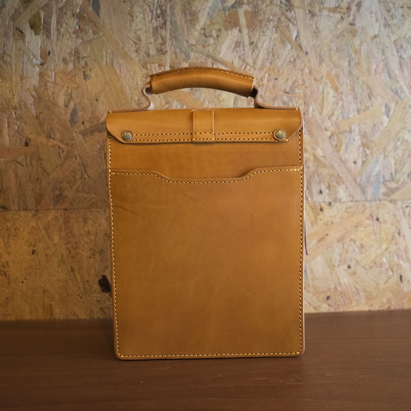 B5 size Leather bag（camel） | The 4CE Design オンラ