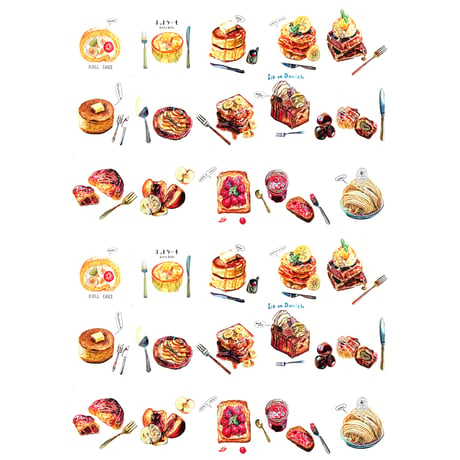 カフェスイーツ②フレークシール