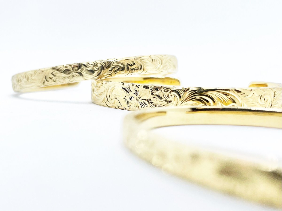 ア*ラ様 【VINTAGE 】HAWAIIAN JEWELRY バングル 14K ア*ラ様