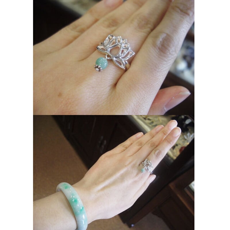 ◇結アクセサリー◇ 翡翠ロータスリング [1] | RUIRENKA ［ ルイレンカ ］