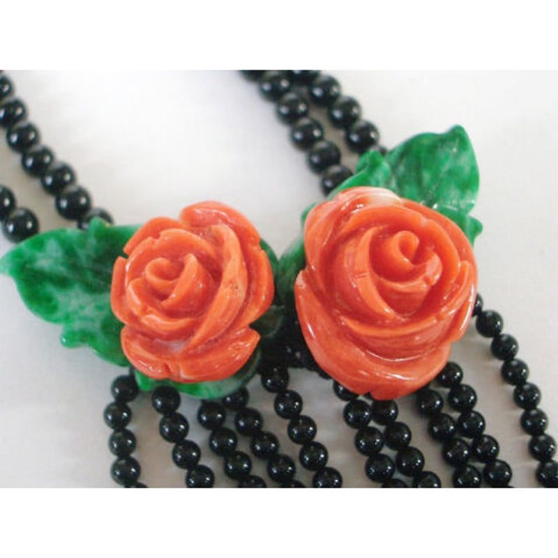 ◇天然◇ 薔薇珊瑚翡翠ネックレス [3] | RUIRENKA ［ ルイレンカ ］