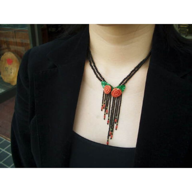 ◇天然◇ 薔薇珊瑚翡翠ネックレス [3] | RUIRENKA ［ ルイレンカ ］