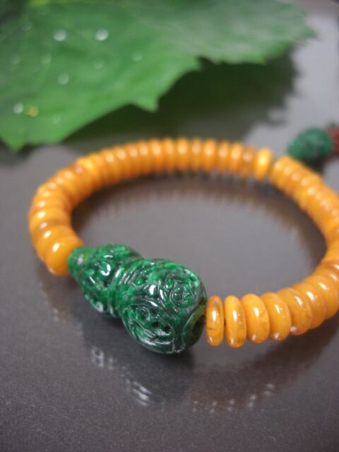 ◇天然翡翠◇ 吉祥瓢箪ブレスレット [3] | RUIRENKA ［ ルイレンカ ］