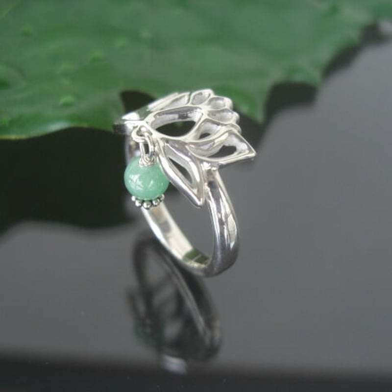 ◇結アクセサリー◇ 翡翠ロータスリング [1] | RUIRENKA ［ ルイレンカ ］