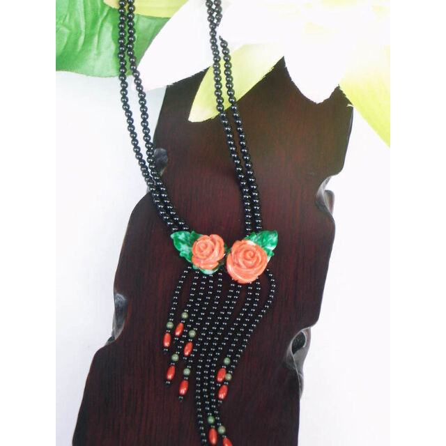 ◇天然◇ 薔薇珊瑚翡翠ネックレス [3] | RUIRENKA ［ ルイレンカ ］