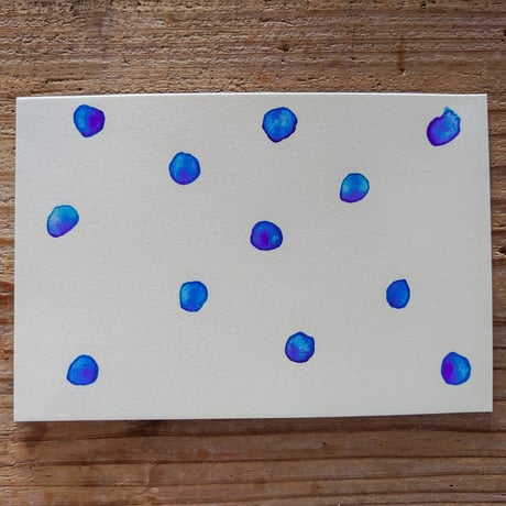 ポストカード "青の滴 (blue drops)"　水彩3枚セット