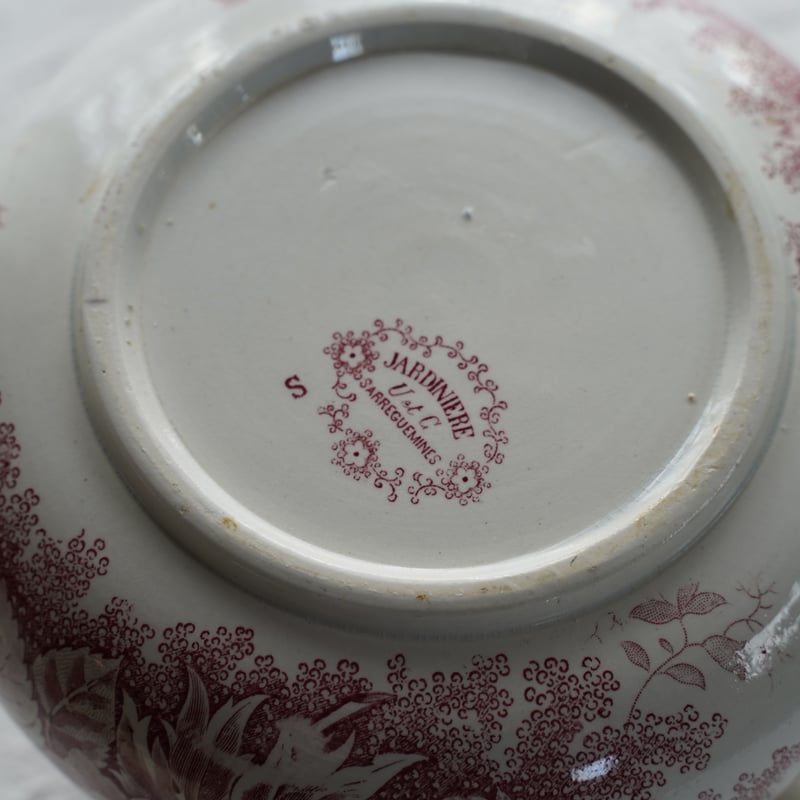 サルグミンヌ　ピシェ Sarreguemines 美品 フランス アンティーク U＆C Sarreguemines サルグミンヌ