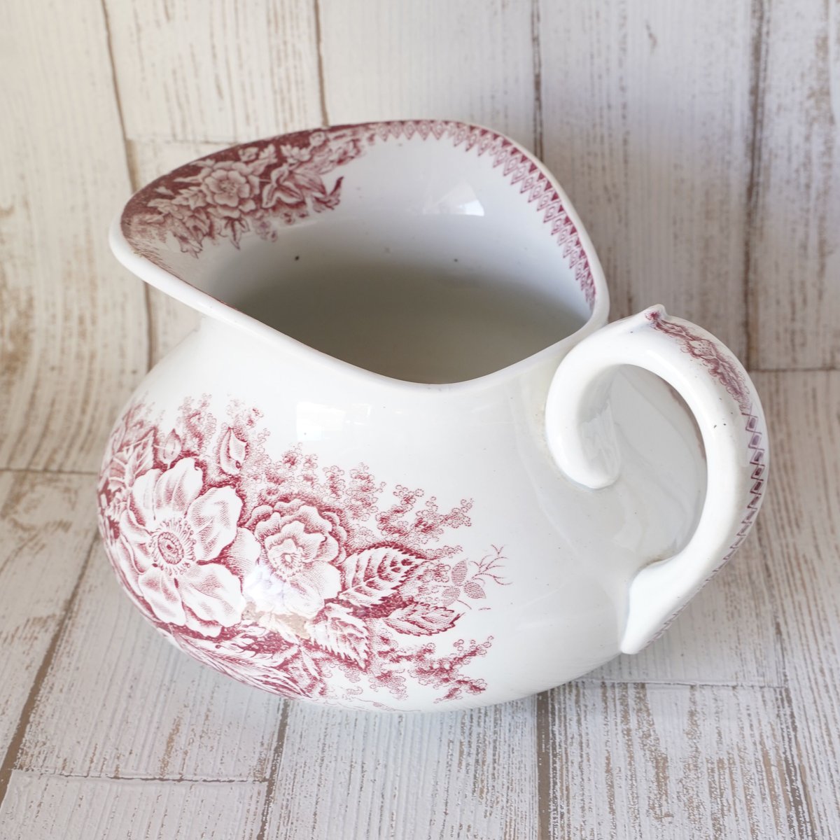 ♦フランスアンティーク♦ジアン♦ピシェ♦アザミ♦ 022 サンタアマン ピシェ ピンク フランスアンティーク