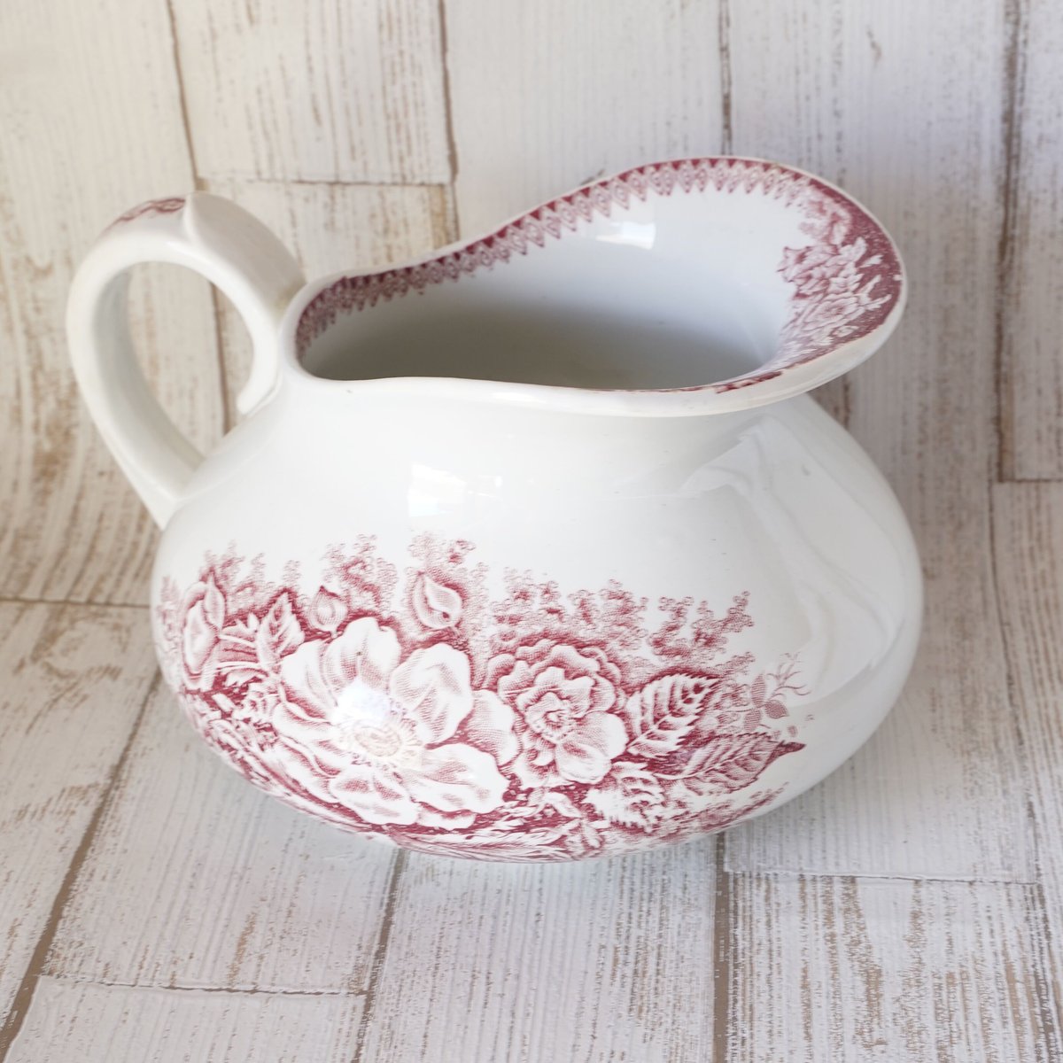 フランスアンティーク◇サンタマン窯ピシェ/水差し/ポーセリン陶磁器 