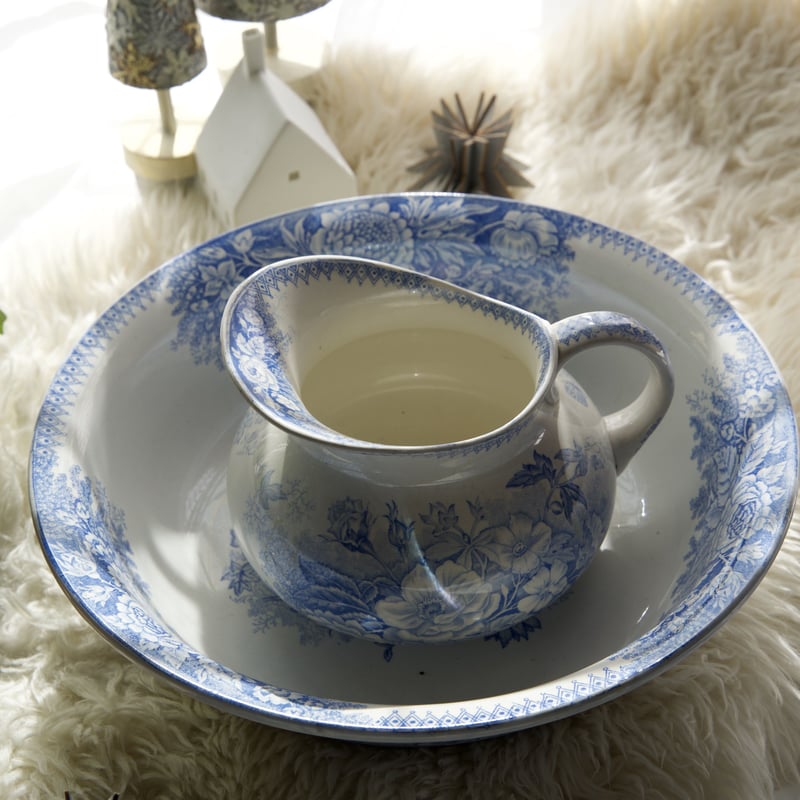 015 サルグミンヌ ピシェ&ベイスン ブルー | antique ピシェ専門店 Lasie