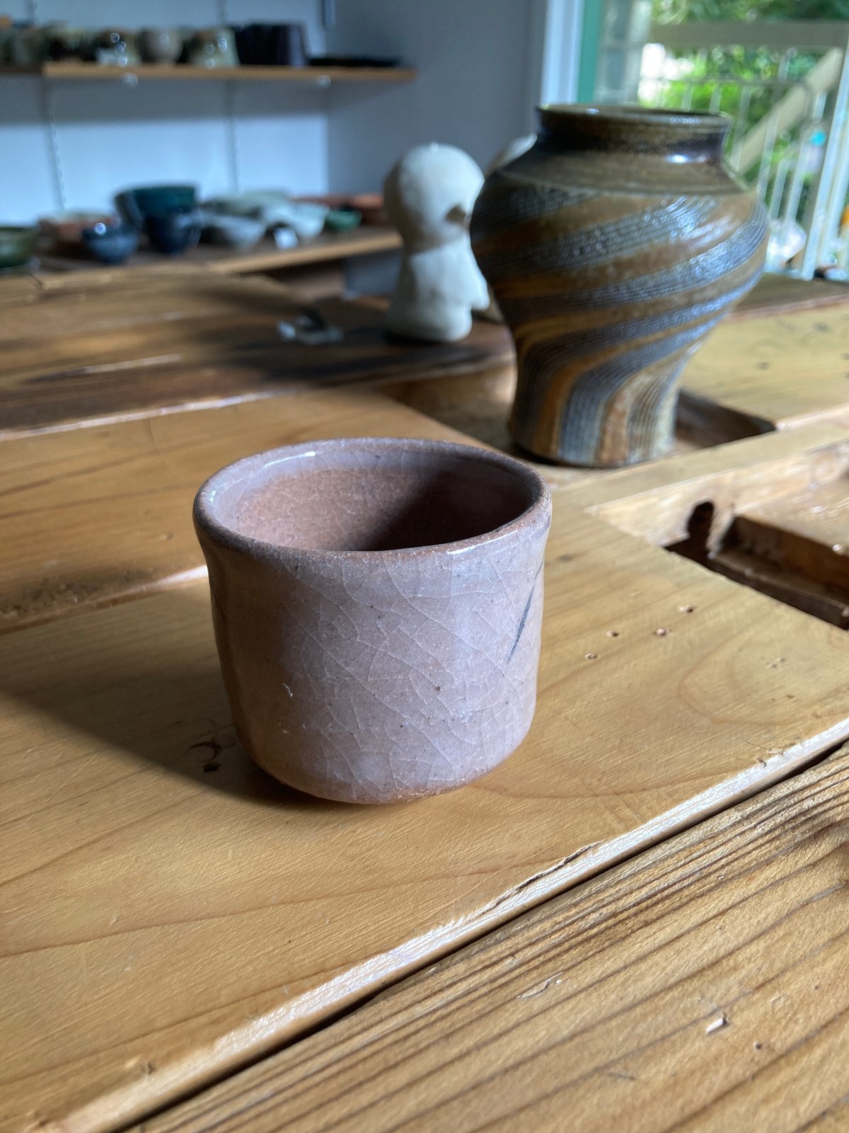 絵唐津（えからつ）ぐい吞み 植物模様 | 亀翁窯分室 / Gallery Kiou-Gama