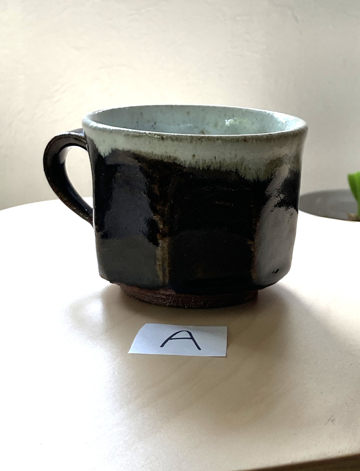 朝鮮唐津面取りのカップ＆ソーサー/Cup & Saucer/Tasse & Soutasse