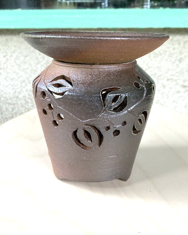 茶香炉 十角形 透かし瓢箪 茶香炉 十角形 透かし瓢箪