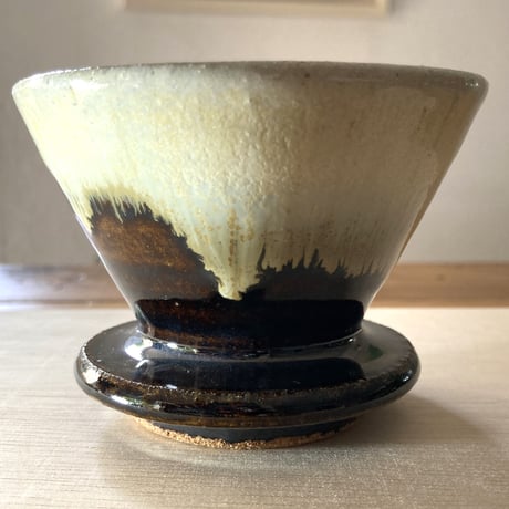 【訳アリ割引】朝鮮唐津コーヒーカップ＆ソーサーとドリッパーセット Set for cup & saucer & dripper