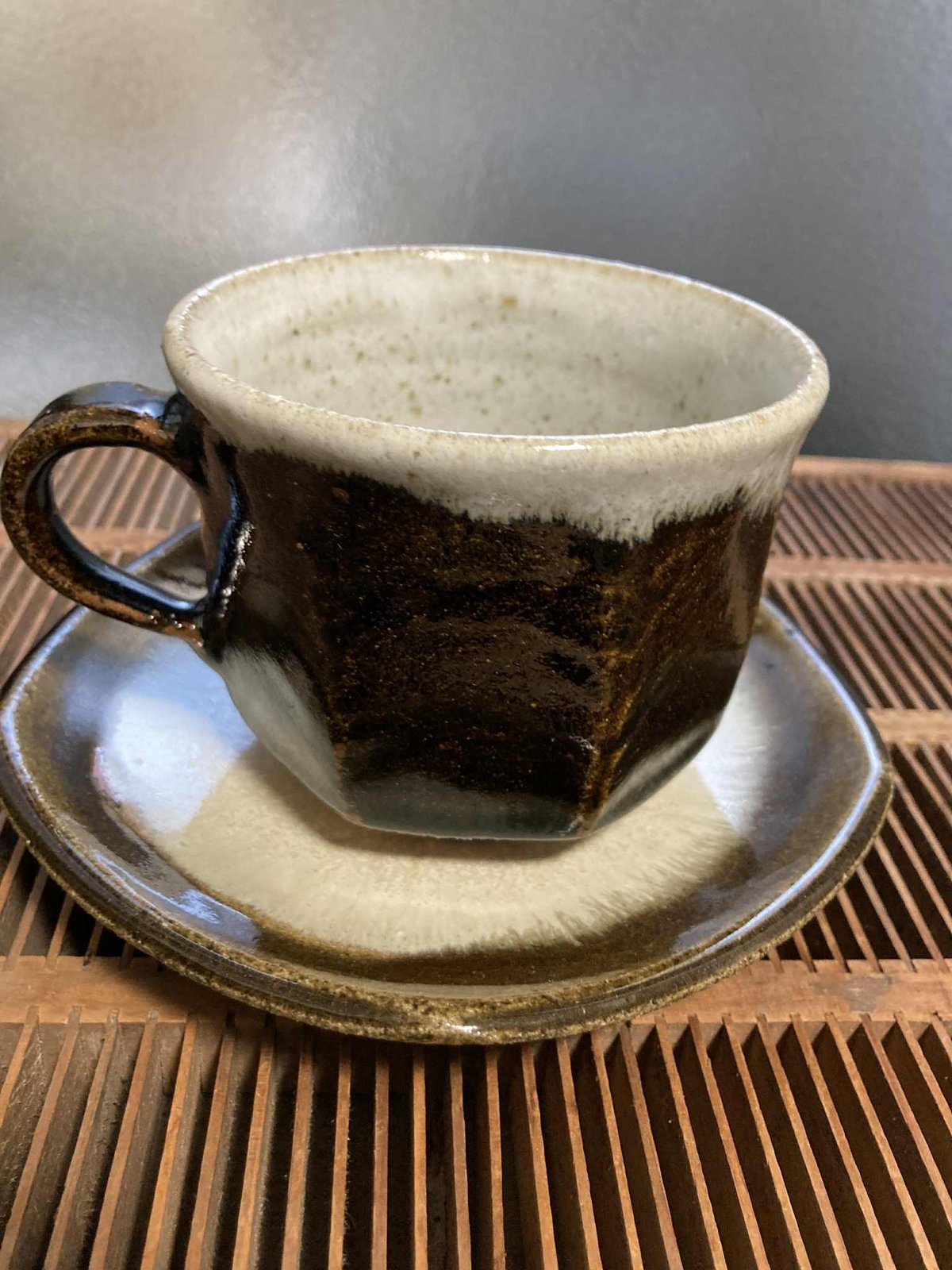 訳アリ割引】朝鮮唐津コーヒーカップ＆ソーサーとドリッパーセット Set