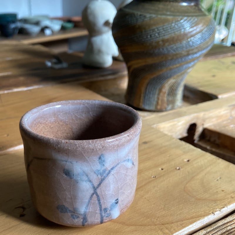 絵唐津（えからつ）ぐい吞み 植物模様 | 亀翁窯分室 / Gallery Kiou-Gama