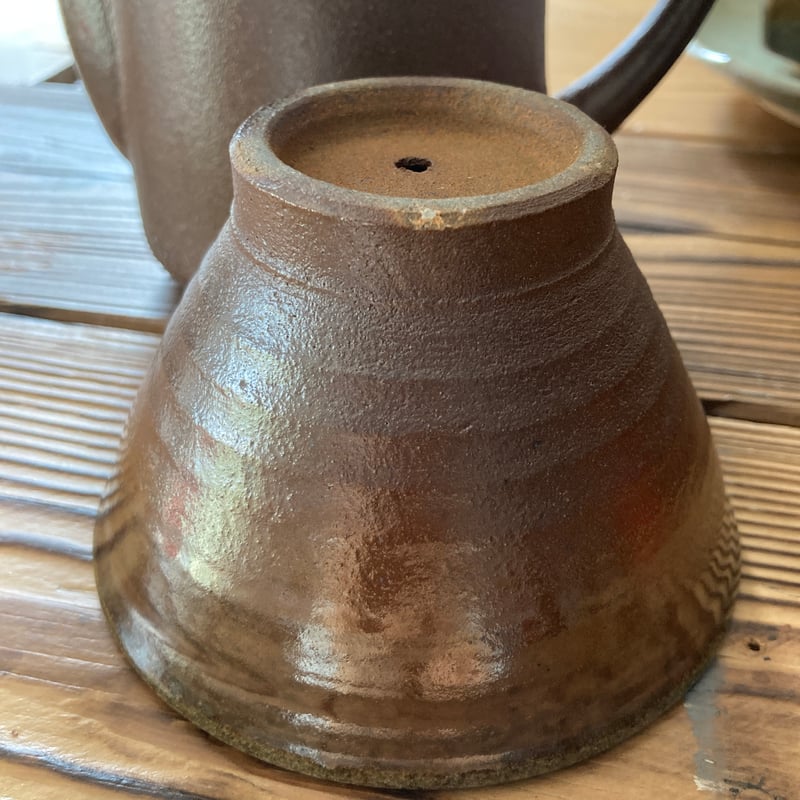 佐賀の器（武雄焼）亀翁窯…焼締コーヒードリッパー（お揃いのコーヒー