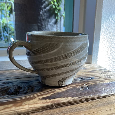 櫛目のコーヒーカップ　 (マグカップ）mug cup/coffee cup