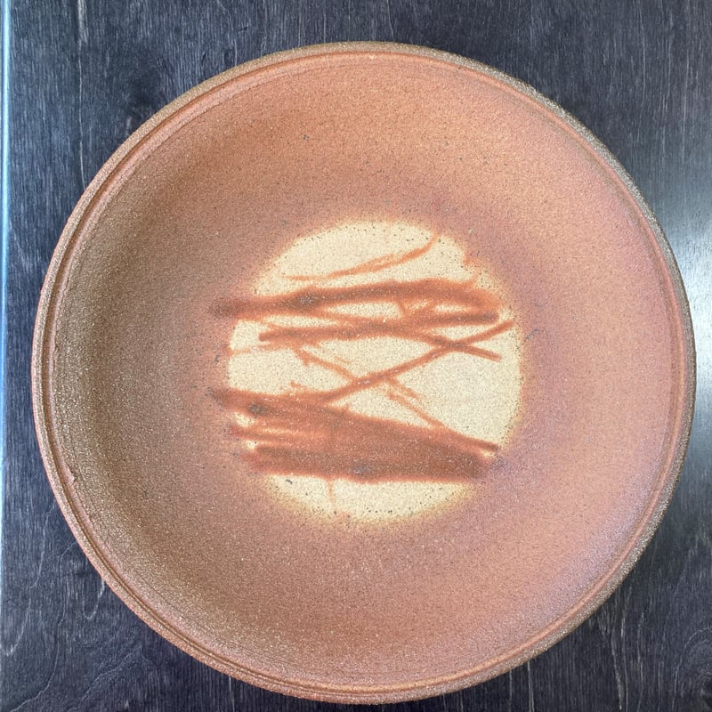 火襷(ひだすき)のお皿(L) Dish (Hidasuki) L size | 亀翁窯 火襷(ひだすき)のお皿(L) Dish (Hidasuki) L size | 亀翁窯