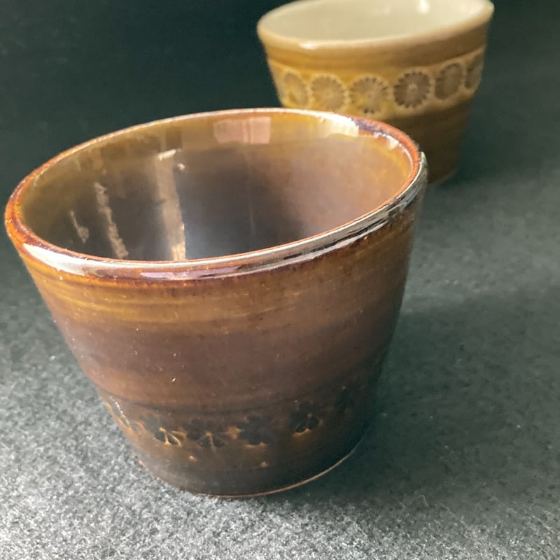 古越前　越前焼　柿釉　そば猪口　蕎麦猪口　益子釉　５客 古越前 越前焼 柿釉 そば猪口 蕎麦猪口 益子釉 5客 古越前 越前