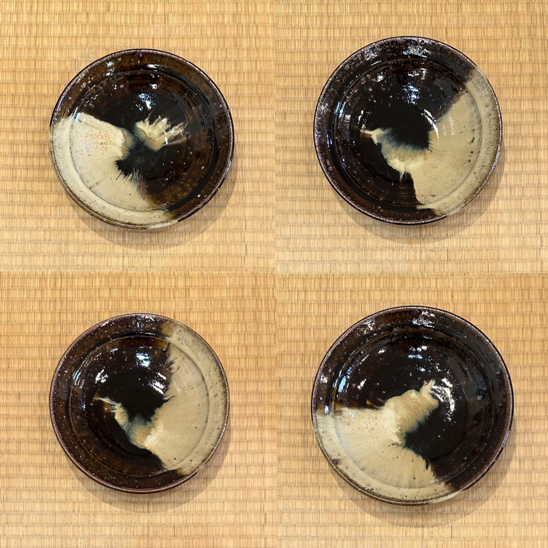 唐津焼　曹源窯　小島直喜　粉引　向付　5客揃　小皿　共箱　銘々皿　茶道具 唐津焼 曹源窯 小島直喜 粉引 向付 5客揃 小皿 共箱 銘々