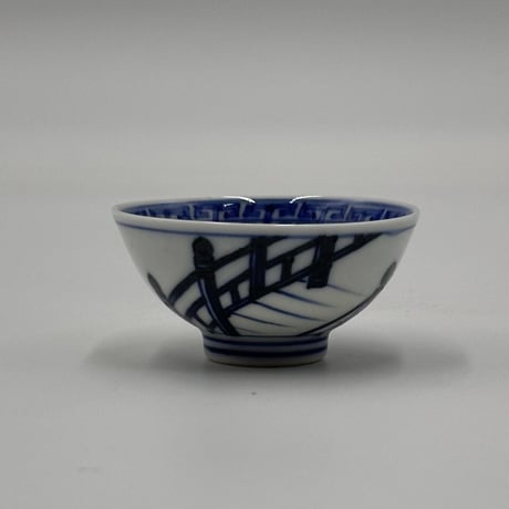 永楽妙全　染付橋画酒杯　20客