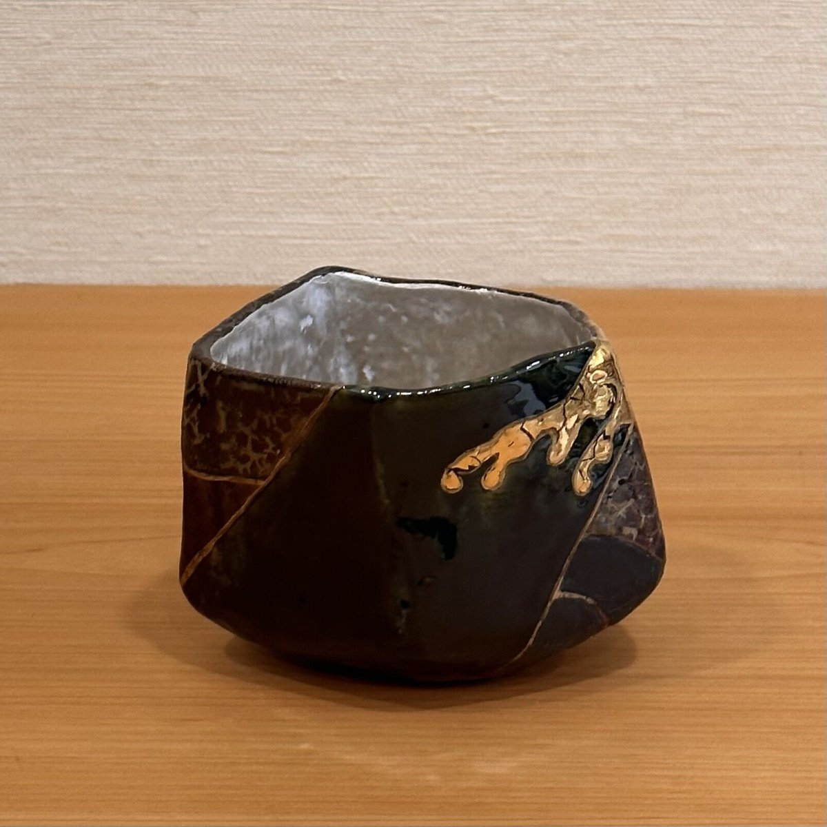 梅山窯　中村卓夫　角々碗　作家もの　向付　小鉢　共箱　共布　九谷焼① 梅山窯 中村卓夫 角々碗 作家もの 向付 小鉢 共箱 共布 九谷焼