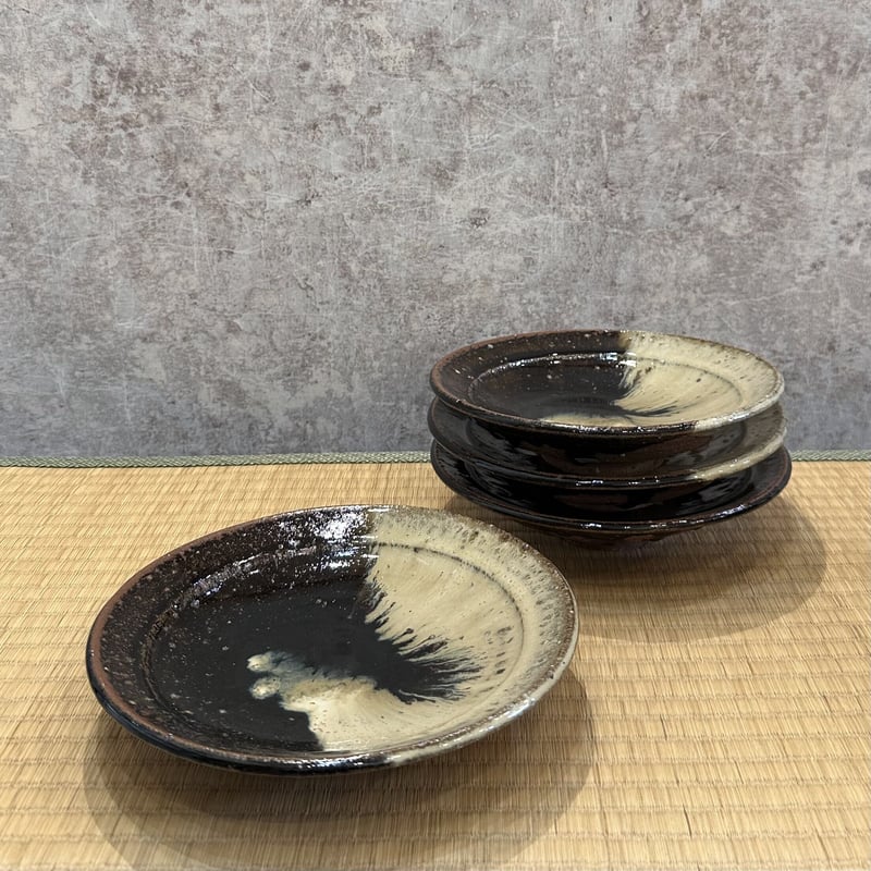 唐津焼曹源窯小島直喜粉引向付5客揃小皿共箱銘々皿茶道具