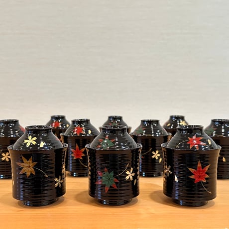 辻石斎　平筋春秋椀　10客組