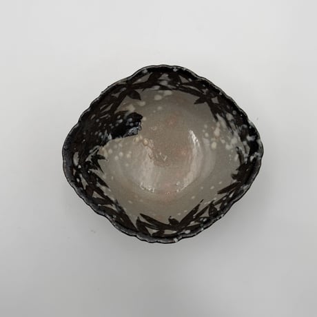 紀州焼葵窯　雪笹向付　6客組