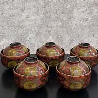 輪島五島屋　輪島塗煮物椀　５客
