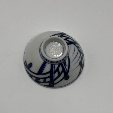 永楽妙全　染付橋画酒杯　20客