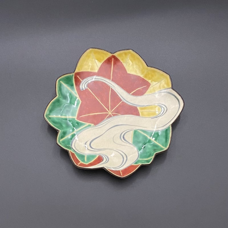 水間焼伏原窯 乾山写竜田川紋平向付 5客組 | とみや