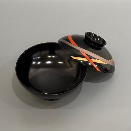 輪島塗三色蒔絵吸物椀　5客組  ①
