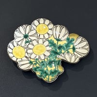 水間焼伏原窯　乾山写菊形向付
