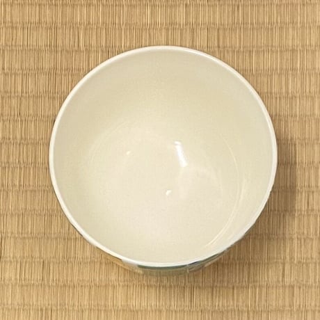 茜窯岡田華渓　竹紋茶碗