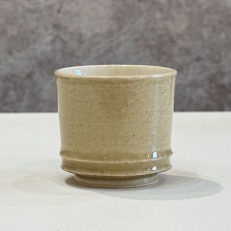 柴田窯 柴田恭久　黒鉄錆肌片身替竹節酒器 酒杯2客