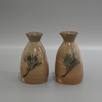 永楽即全　乾山写松酒瓶　2客組