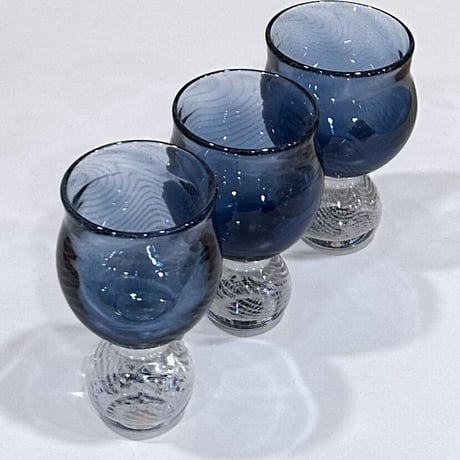 小坂未央　泡線酒杯　ブルー　1客