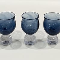 小坂未央　泡線酒杯　ブルー　1客