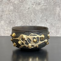 山口由次　星屑金河茶碗　黒