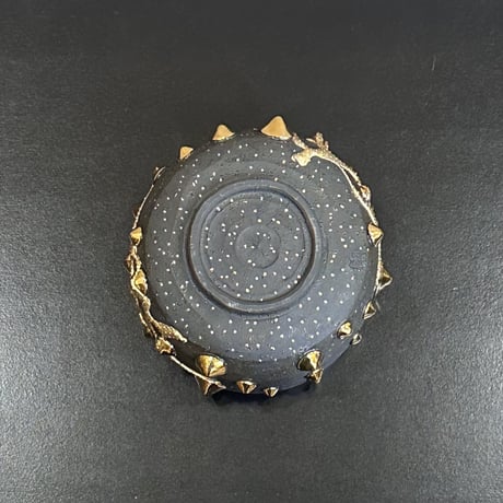 山口由次　星屑金河茶碗　黒