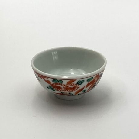 永楽即全　呉須赤絵菊竹酒盃　10客組