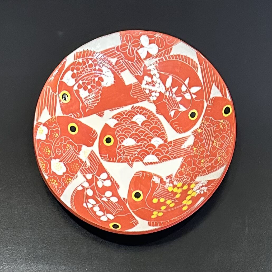 皿☆西端正☆作家 西端春奈 鯛づくし皿 | とみや