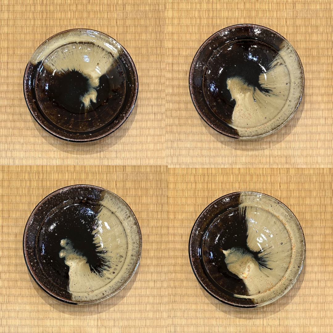 【未使用・共箱付】唐津焼 曹源窯 小島直喜 粉引 向付 5客揃 直径13cm 曹源窯 小島直喜 朝鮮唐津皿 1客 | とみや