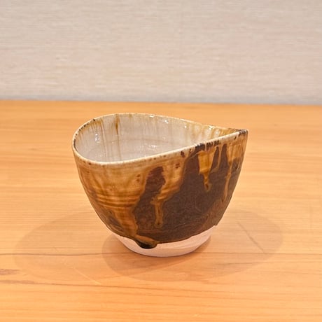 亀井味楽　高取焼編笠向付　10客組