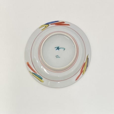 北出不二雄　色絵古都小皿　5客