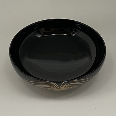 慶塚漆器工房　ひげ籠蒔絵黒蝋色煮物碗　10客