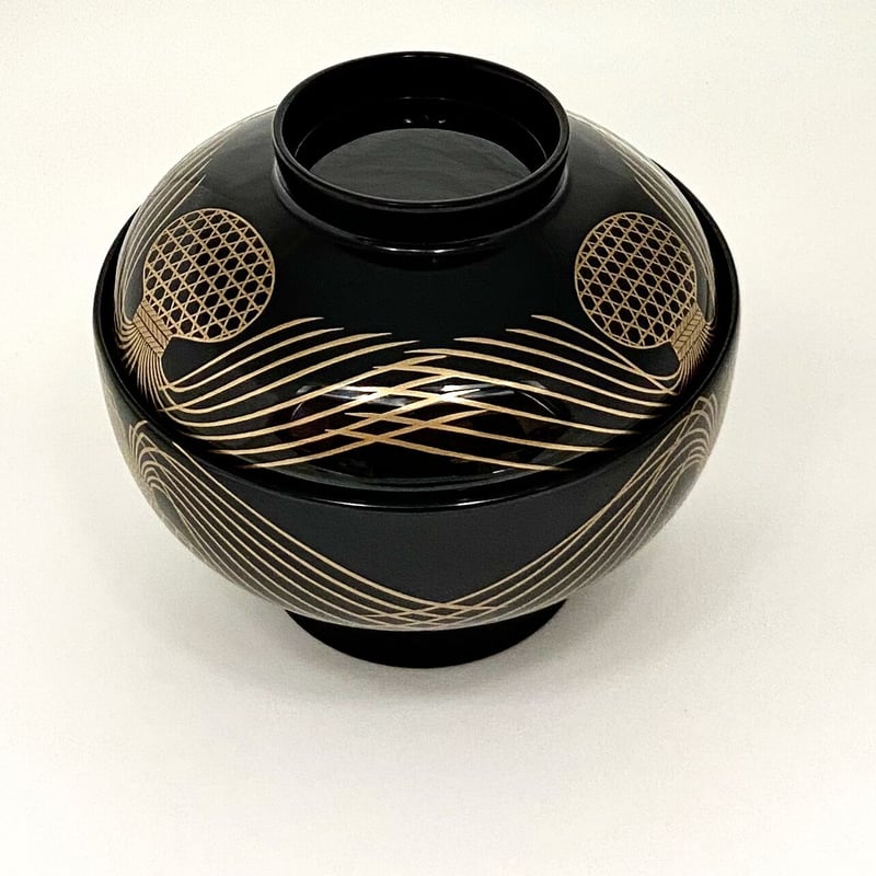 慶塚漆器工房 ひげ籠蒔絵黒蝋色煮物碗 10客 | とみや 慶塚漆器工房 ひげ籠蒔絵黒蝋色煮物碗 10客 | とみや