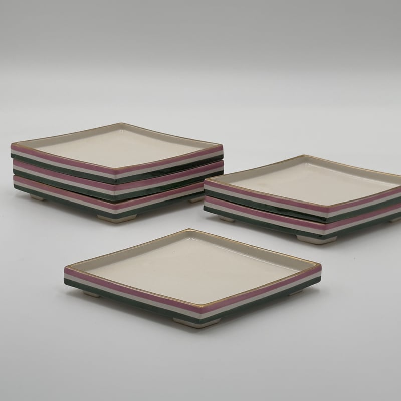 A1096-1/在銘/紅葉文皿揃 角皿1客・碗1客・中皿5客/小皿5客/